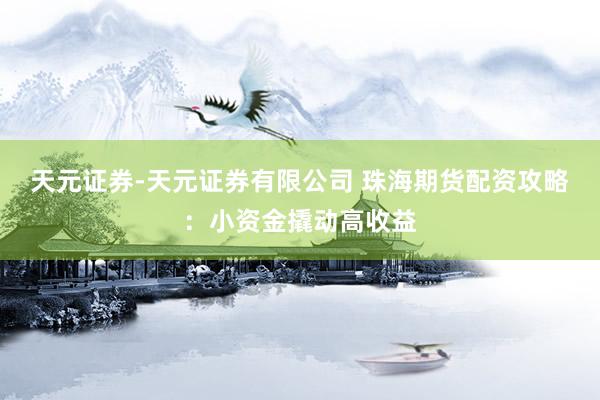 天元证券-天元证券有限公司 珠海期货配资攻略：小资金撬动高收益